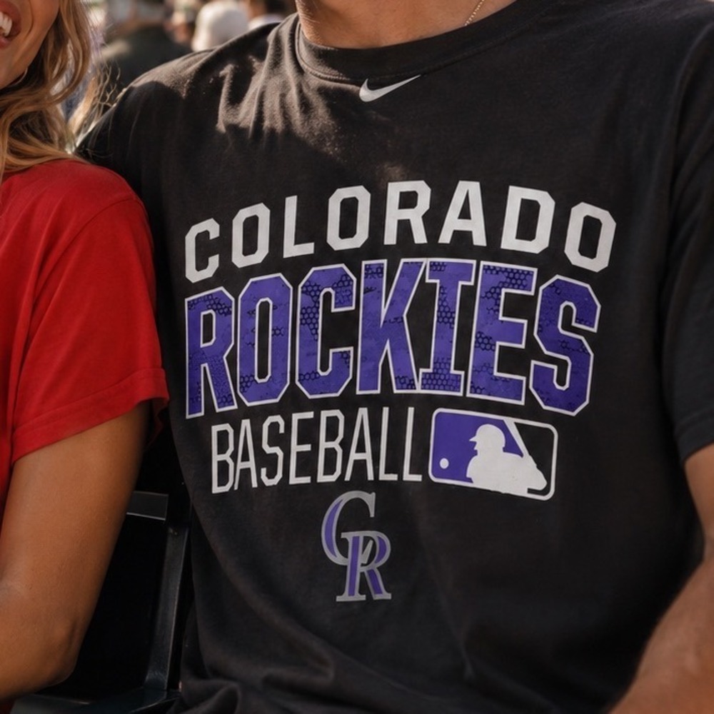 Nike Colorado Rockies MLB Authentic Collection Dri-FIT Baseball T-Shirt Mens L
